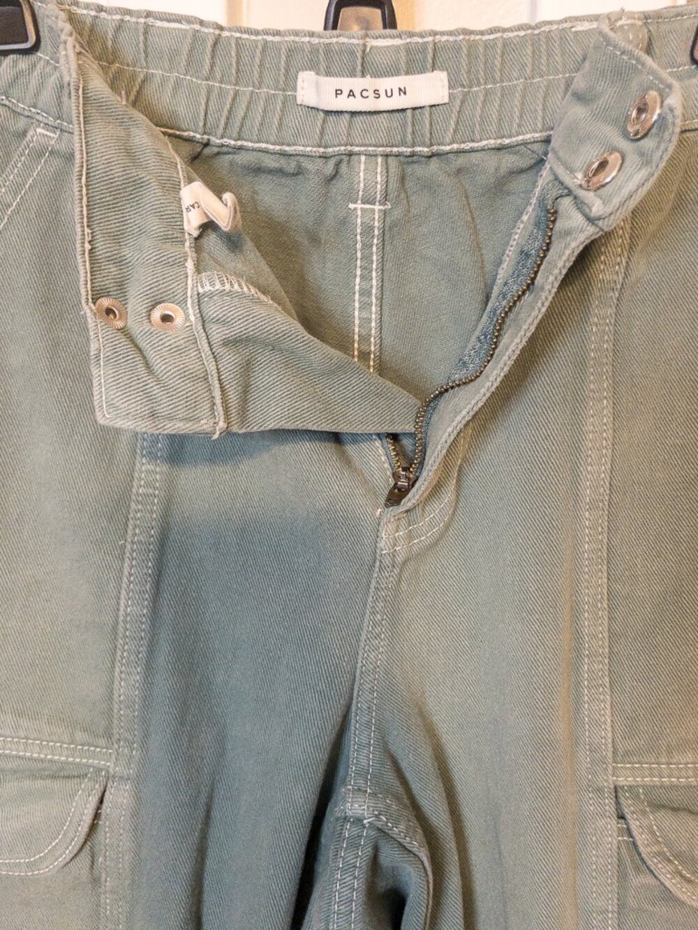 Pacsun Green Baggy Mid Rise Jeans